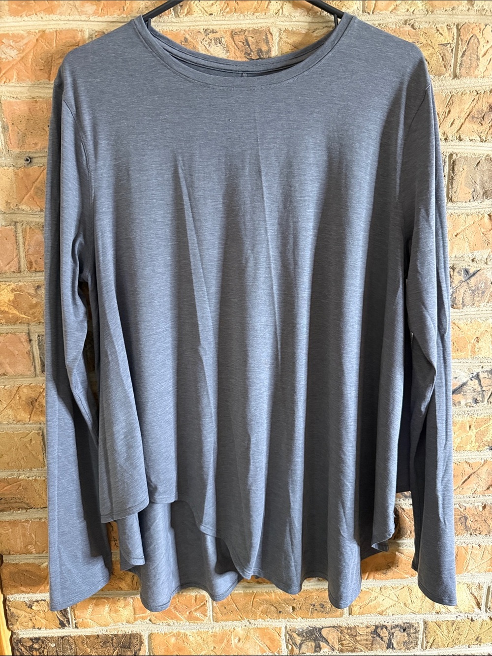 lululemon athletica Long Sleeve Relaxed Crew Tee - Slate Gray